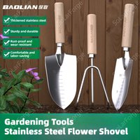 BAOLIAN Stainless Steel Gardening Shovel Tools Household Small Spade Rake Loose Soil Hoe Grow Vegetables and Flowers
