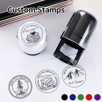Custom Self-Inking Stamp With Your Own Logo,Photosensitive Ink / Rubber Stamp,Personalize Your Logo Multiple Ink Color Option