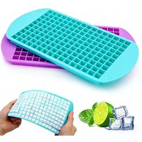 160 Grid Mini Silicone Ice Cube Mold 1x1CM Small Crushed Ice Tray for Whiskey Cocktail Cold Drink Home Bar