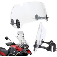 Universelle Motorrad-Windschutzscheibenverlängerung, verstellbarer Spoiler, zum Anklemmen, Windschutzscheibenabweiser, geeignet für alle Motorradmodelle