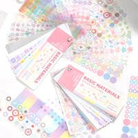 Journal GO 30pcs Colorful Dots Stickers Colored Marks Sticker Paper for Diary Scrapbooking Collage Card Decoration Accessories