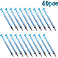 50PCS , Plastic Syringe 1ml Disposable Syringes Without Needle Use For Scientific Lab, Measurement and Dispensing Industrial