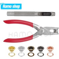 1 Set Grommet Eyelet Plier Set, Eyelet Hole Punch Pliers Kit With 100Sets Metal Eyelets, Grommet Tool Kit For DIY Leather Craft