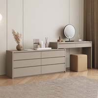 Italian Minimalist Makeup Vaniti Multi-storage Small-sized Makeup Vaniti Solid Wood Bedroom Furniture Ban Trang DiemYS40CC