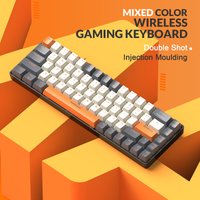 RK68 60% Wireless Mechanical Keyboard, Bluetooth 5.0/2.4GHz with Dual Mode 2-in-1 Receiver, Compact 68-Key Hot Swappable