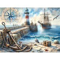 DIY 5D Diamond Mosaic Novelties Ship Lighthouse Bird Animal Landscape Full Square Round Diamond Painting Kits Home Decor