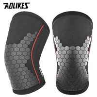 AOLIKES Knee Sleeves for Weightlifting & Powerlifting (7mm Pair) For Men & Women - Knee Wraps for Weight Lifting, Squats