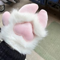 Fursuit Furry Sheep Paw Gloves Lolita Animal Cosplay Wearable Furry Animal Paw Gloves Halloween Kig Fursuit Performance Costume
