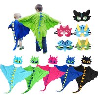 Toothless Dragon Dinosaur Cosplay Costume Set Cloak With Mask For Unisex Halloween Party Fancy Dress Dinosaur Role Play Prop