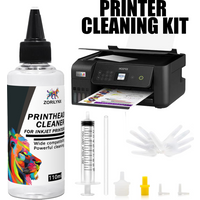 110ml Printhead Cleaner Kit for Inkjet Printers Powerful Cleaning Fluid with Syringe Tool Unclog Nozzle Print Head ZORILYNX