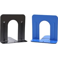 2Pcs Heavy-Duty Metal Bookends Book Clips Desktop Magazine Holder Book Braces Rack For School Office Supplies