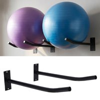 Exercise Ball Holder Iron Wall Mount Metal Yoga Ball Basketball Storage Rack for Home Yoga Studio Gym Garage
