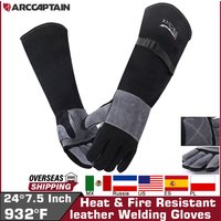 ARCCAPTAIN-Gants de soudage multifonctions, 24 pouces, nous-mêmes, anciers MMA, TIG toxique, T MIG Grill, poêle pour soudure domestique, barbecue