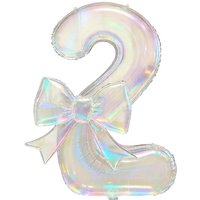40inch Number Balloon 0-9 Event Setup Bowknot Balloon Background Decoration Photo Props Digital Balloon Birthday Party Ornament