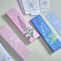 20pcs Nature Story Bookmark Set Embossed Flower Paper Memo Page Marker for Books Unique Reading Gift A7597