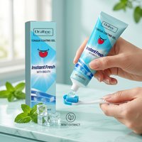 Tongue Cleansing Gel Remove Tongue Coating Reducing Bad Breath Inhibit Oral Bacteria Soothing Mouth Oral Care Tongue Scraper Set
