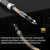 HiFi RCA Coaxial Audio Cable OCC Sterling Silver Plated Carbon Fiber Plug 75Ω SPDIF Coaxial Wire for CD Player Amplifier