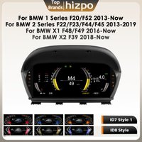 Hizpo Digitales Armaturenbrett für BMW 1er F20/F52 2013-heute, für BMW 2er F22/F23/F44/F45 2013-2019, für BMW X1 F48/F49 2016-heute, für BMW X2 F39 2018-heute, digitales Kombiinstrument, Tachometer