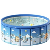 Foldable Pool Outdoor Bath Tub With Drain Pipe Non-Slip Kid Pool For Summer Beach Lake Park Home Garden Backyard Patio Vacation
