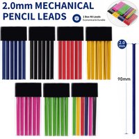 48Pcs/1Box 2.0MM Automatic Pencil Lead Refill, 6Color Replaceable Mechanical Pencil Lead School Writing Supplies Accessories