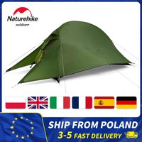 Naturehike Cloud Up 1-Personen-Zelt, leichtes 20D-Campingzelt, doppellagiges, wasserdichtes Outdoor-Wander- und Rucksackzelt mit Matte