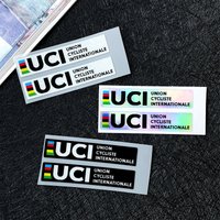 2Pcs UCI Style Reflective Laser Bike Frame Stickers, Vinyl Decals for Road & Mountain Bike Tube