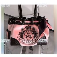 Vintage Fashion New Contrasting Color Tote Bag Subculture Y2k Alphabet Embroidery Large Capacity Versatile Black Backpacks Women