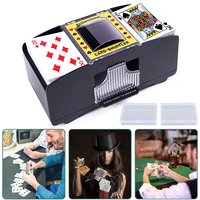 Automatic Poker Card Shuffler Board Games 2-Deck Playing Card Dispenser Playing Card Shuffler for Home Card Game Travel