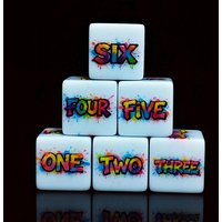 12PCS Set, Acrylic Printed Dice,Dice with Printed Numbers, Tabletop Game Dice for Board Game, Party, Entertainment and Game Dice