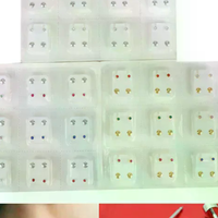 24Pcs Medical Earrings Piercing Tool Ear Stud Surgical Steel Earrings Women