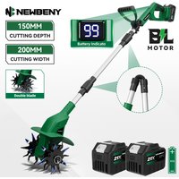 NewBeny Elektrische Gartenfräse Rasenmäher Kultivator Faltbare Bodenfräse Gartenwerkzeug für Makita-Akkus