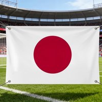 Japan Flags Horizontal High Density Knitted Fabric European Simple For Durable Outdoor Indoor Use