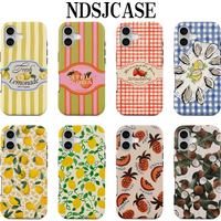 Luxury clmj Fresh Fruit Y2K Phone Case for iPhone 17 17e 16e 16 15 14 13 12 11 Air Pro Max Plus Double-layer Back Cover