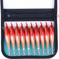 10pcs KIT in bag horizontal Squid Jigs 8cm 5.8g Fishing Lure set Artificial Squid Hook Jigging Baits For Sea Fishing Cuttlefish
