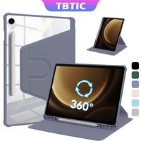 TBTIC Acrylic 720° Rotation Protective Case For Samsung Tab A9 S9 S8 S7 Plus 11 FE 10.9 12.4 8.7 A8 10.5 S6 Lite 10.4 Flip Cover
