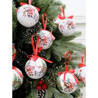14PCS Christmas Tree Decor Ball Baubles Ornament Xmas Tree Toys Hanging Ball Snowmen Home Party Ornament New Year Gifts