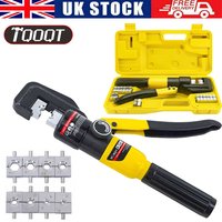 4/6/10/16/25/35/50/70mm² 16Ton Hydraulic Hose Crimper Crimping Tool Dies Wire Battery Cable Lug Terminal