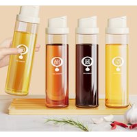 Oil Pot Kitchen Soy Sauce Vinegar Seasoning Bottle Set, No Oil Hanging, Leak Proof Glass Oil Tank, Automatic Opening and Closing