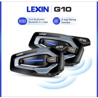 Casque de moto Bluetooth NEW-LEXIN G10, interphone Bluetooth pour 8 motards, appairage universel avec d'autres marques, partage de musique