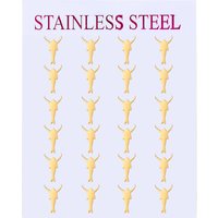 12 Pairs Great Dancer Michael Jackson Stud Earrings Rock Men Women Ear Piercing Jewelry Stainless Steel Earings Set Wholesale