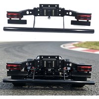 Tail Light Assembly Metal Tail Beam Rear Bumper with Tail Light for 1/14 Tamiya RC Truck Trailer Tipper Scania Benz Actros Volvo