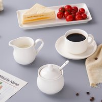 2pcs Ceramic Sugar Bowl And Milk Jug Set, 8Oz And 12Oz Easy Sugar Bowls with Milk Jugs, Sugar Salt And Seasoning Container