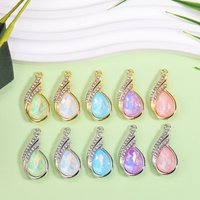 6Pcs/Set Fashion Drop Rhinestone Crystal Charm Pendant for Women's Necklace Keychain Diy Jewelry Making Accessories Wholesale