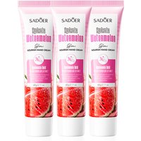 3pcs SADOER Niacinamide Watermelon Hand Cream, Moisturizing Whitening Hydrating Cream Fast Absorbing Non Greasy Hand Skin Care
