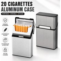 Aluminum Plastic Cigarette Cases Portable King Size Regular Cigar Tobacco Storage Daily Outdoor Smoking Cigarette Accessories