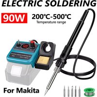Für Makita Akku 18/20V Kabellose Lötstation Tragbarer Lötkolben mit Schweißdrähten 5 Stück Spitzen