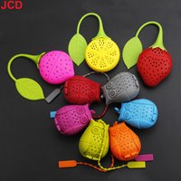 Silicone Strawberry+Lemon Loose Cute Owl Tea Leaf Strainer Herbal Spice Infuser Filter Diffuser Tea bag tea maker tea infuser