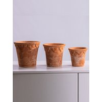 Retro Red Clay Flower Pot Terracotta Potted Plant Garden Courtyard Weathered Clay Pottery Breathable Rural Style Balcony Flow...