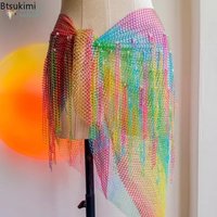 Belly Dance Elegant Performance Accessories Belt for Women Triangle Scarf Tassel Buttocks Waist Adult Belly Dancing Hip Scarves