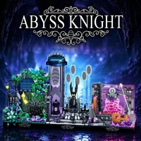 2347 Teile 3-in-1 Neues Hollow Knight Geheimnisvolles Unterirdisches Schloss Bausteine Dunkles Fantasy-Spiel Kristallspitzen-Szenenmodell mit Figuren Spielzeug für Erwachsene Halloween- und